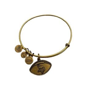 Alex and Ani NFL Minnesota Vikings Football Rafaelian Gold Charm Bangle Bracelet